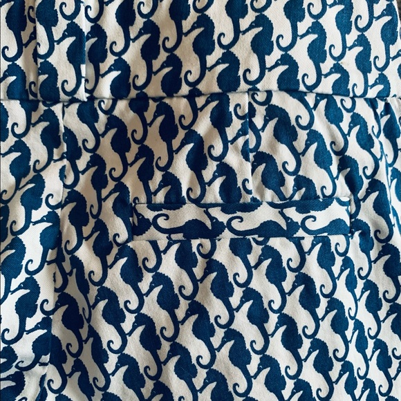 J Crew Seahorse Pattern Shorts sz 0 - Picture 8 of 11